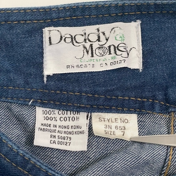 Vintage 70s Daddy’s Money Jeans Lace Up Side High Waist Wide Leg Flare Juniors 7 - Picture 10 of 10